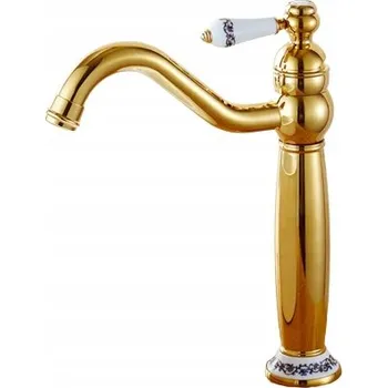 Vodovodní baterie Stojánková umyvadlová baterie CHDE Retro Design zlatá