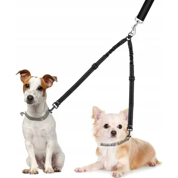 Vodítko pro psa DVOJITÝ VODÍTKO 2V1 PRO MALÉHO PSA ŠTĚNĚTE PROCHÁZKA