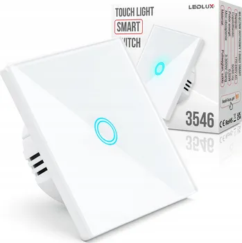 vypínač Dotykový vypínač světla skleněný jednoduchý sklo bílý LED