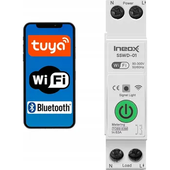 IP kamera Spínač Adelid WiFi 63A napájení ze sítě na DIN lištu