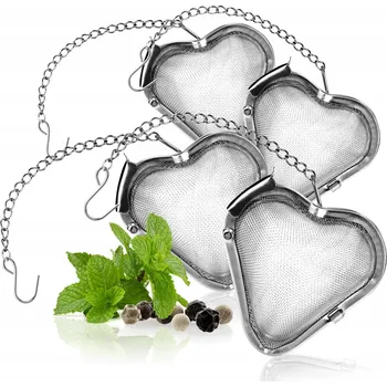 Konvice na čaj Konvice Sítko Na Louhování Čaje do Parzenia Herbaty Serce 4x