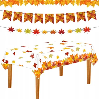 ubrus PODZIMNÍ UBRUS OBDÉLNÍKOVÝ Z PLASTU 2 KUSY 137 x 274 cm