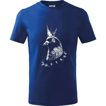 Holub punk - Tričko dětské bavlněné - 98 cm / 2 roky ( Královská modrá )