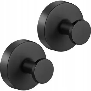 Věšák Šatní ramínko plastový HACZYKI Chustę Kapelusz Torebkę Wieszak x2 černý