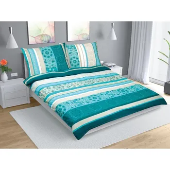 Povlečení Bellatex Povlečení bavlna na dvoudeku Mandala tyrkysová 180x220, 2ks 70x90 cm