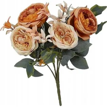 umělá květina Kytička oranžového upolínu 32 cm umělá