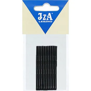 IZA Vlnité sponky do vlasů, bez kuličky - Černé - 6 cm - 12 ks