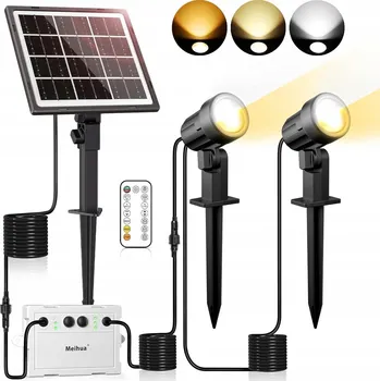 Venkovní osvětlení SOLÁRNÍ LAMPA VENKOVNÍ ZAPICHOVACÍ VODĚODOLNÁ DO ZAHRADY NA TERASU 2 KUSY