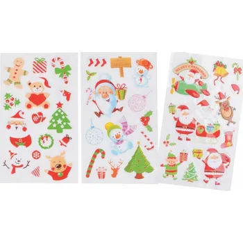 Vánoční dekorace Vánoční samolepky na dárky - motiv Mikuláš, 14x24 cm