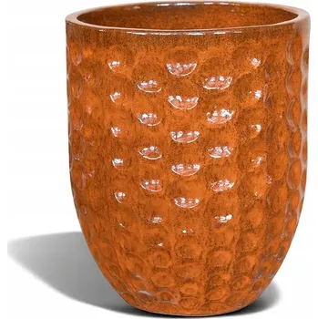 Květináč Keramický Květináč oranžový Provencelia 35 cm x 23 x 35 cm