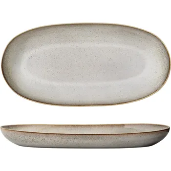 Talíř Bloomingville Přírodní servírovací talíř, kamenina, 42x21 cm, Sandrine