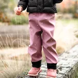 Softshellové kalhoty podzim–zima / starorůžový puntík Velikost: 98