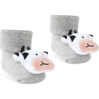 Kojenecké oblečení BE SNAZZY Kojenecké ponožky s plyšovou aplikací 0 - 6 měsíců Be Snazzy Kravička