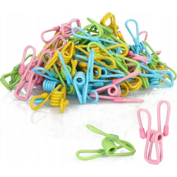 Kolíček na prádlo KLIPY SVORKY KOLÍČKY NA RUČNÍKY PRÁDLO BAREVNÉ PLASTOVÉ 50X