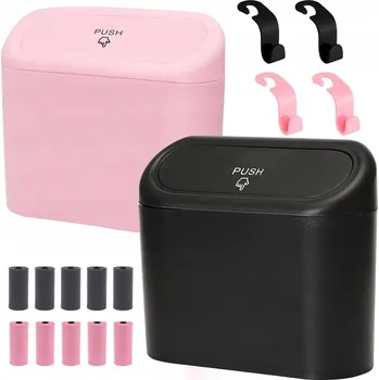 Odpadkový koš ODPADKOVÝ KOŠ DO AUTA ODPADKOVÝ KOŠ NÁDOBA DO AUTA 2 KUSY + SÁČKY