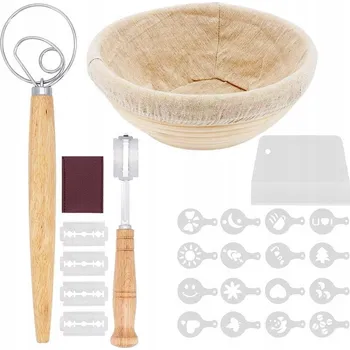 chlebník Košík na kynutí chleba, sada košíků na kynutí s organizér