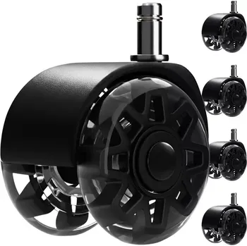 Bytový textil Kolečka na kancelářskou židli 2,5" RUHHY, černá, sada 5 ks