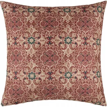 Povlak na dekorativní polštářek Dekorační povlak na polštář 43x43 cm, silná semišová látka, tmavě růžová barva, vzor