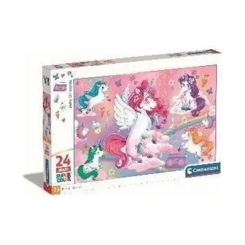 Clementoni - Puzzle 24 maxi Veselí jednorožci