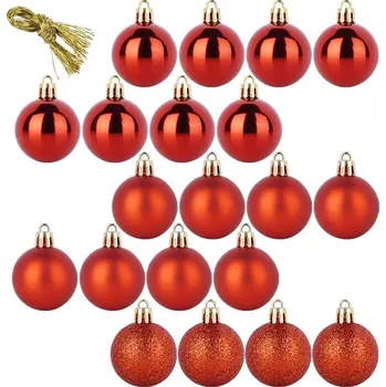 Vánoční dekorace Vánoční koule ozdob 4 cm 20 ks