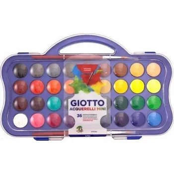 Vodová barva Akvarelové barvy v kalíšcích 36 barev GIOTTO