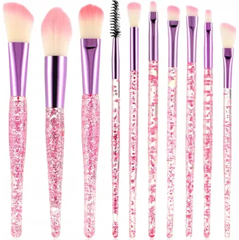 Kosmetický štětec SADA ŠTĚTCŮ NA LÍČENÍ 10 KUSŮ ŠTĚTCŮ NA LÍČENÍ OČÍ OBLIČEJE