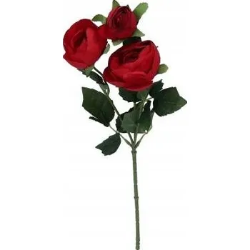 umělá květina Upolín kulatoplodý červený 3 květy na stonku 43cm ks