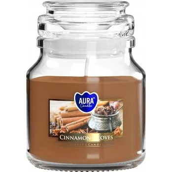 Svíčka Parafínová vonná svíčka CYNAMON A HŘEBÍČEK Aura 1 ks