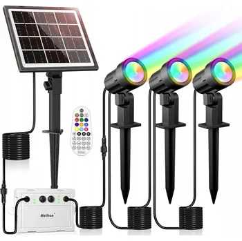 Venkovní osvětlení SOLÁRNÍ LAMPA VENKOVNÍ ZAPICHOVACÍ VODĚODOLNÁ DO ZAHRADY NA TERASU 3 KUSY