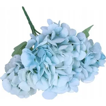 umělá květina Kytice modrých hortenzií 29 cm