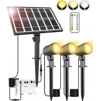 Venkovní osvětlení SOLÁRNÍ LAMPA VENKOVNÍ ZAPICHOVACÍ VODĚODOLNÁ DO ZAHRADY NA TERASU 3 KUSY