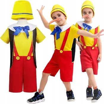 Karnevalový kostým KOSTÝM PINOCCHIO LOUTKA DĚTSKÝ PŘEVLEK KARNEVALOVÝ KOSTÝM PLES 140 146 CM