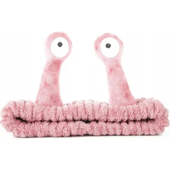 Čelenka Plyšová kosmetická čelenka do vlasů Hlemýžď na make-up, mytí obličeje a Spa