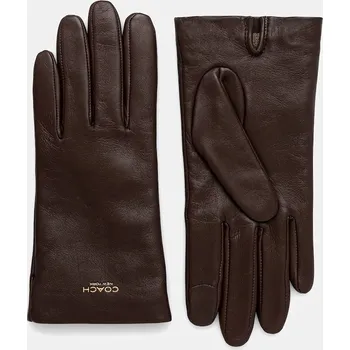 Rukavice Kožené rukavice Coach 29CCN07 hnědá 89X, vel. M