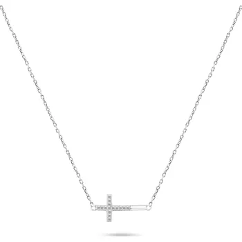 Náhrdelník Brilio Silver Nadčasový náhrdelník s křížkem NCL58W + 2 měsíce na vrácení zboží