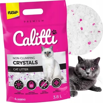 Podestýlka pro kočku SILIKONOVÉ STELIVO LEVANDULOVÉ CALITTI CRYSTALS PODESTÝLKA DO KOČIČÍ TOALETY PRO KOČKY 3,8L