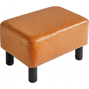 Taburet Taburet Podnožka Koženka Černá