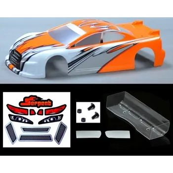 RC model auta Serpent Karosserie 1/10 Lex - is EFRA 4030 190mm painted weiß - orange SER401576 - expresní doprava