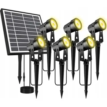Venkovní osvětlení SOLÁRNÍ LAMPA VENKOVNÍ ZAPICHOVACÍ VODĚODOLNÁ DO ZAHRADY NA TERASU 6 KUSŮ