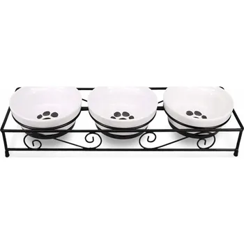 Sada tří misek na krmení Navaris, keramika, 320 ml