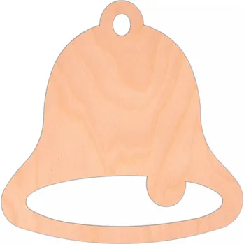 Vánoční dekorace Dřevěná vánoční ozdoba k dekoraci VÁNOČNÍ KOULE na stromeček zvonek