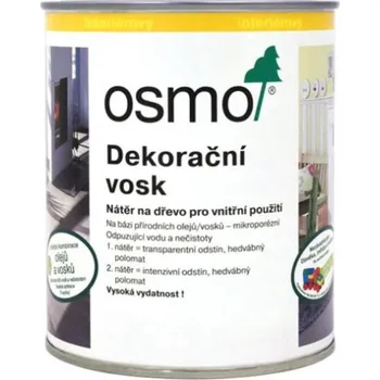 barva a nátěr na dřevo OSMO Dekorační vosk transparentní Odstín: 3188 Šedý granit, Velikost balení: 0.75 l