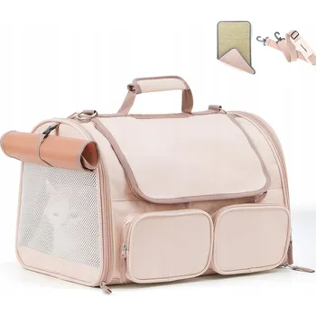 Obraz PUDEŁKO TORBA TRANSPORTOWA DLA PSA PRO KOČKU KRÁLÍKA A MAZLÍČKA DO 22 KG RŮŽOVÁ