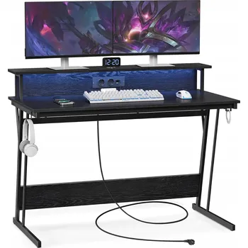 POČÍTAČOVÝ STŮL PRACOVNÍ KANCELÁŘSKÝ ČERNÝ 120x60x76 cm