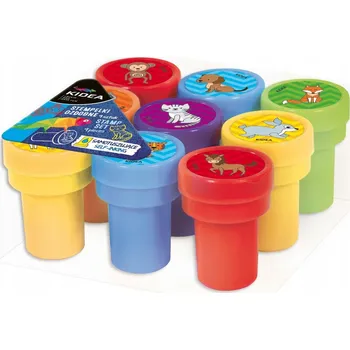 Dětské razítko Ozdobná razítka Kidea plastová, 9 ks - zvířátka