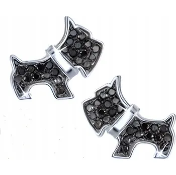 Náušnice Rhodiované STŘÍBRNÉ NÁUŠNICE pro holčičky, PEJSCI STŘÍBRO O RYZOSTI 925