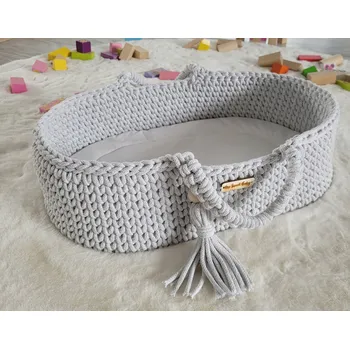 Doplněk pro panenku Mojžíšův koš BOHO bavlněný - nosítko pro panenky