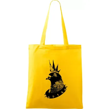 Holub punk - Taška bavlněná - 42 x 38 cm ( Žlutá )