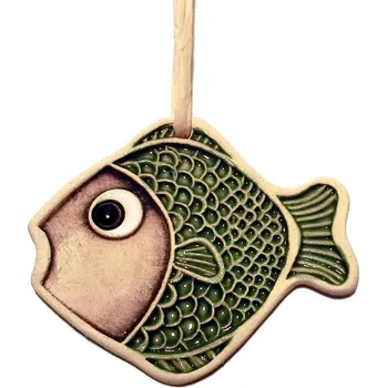 Vánoční dekorace Keramická vánoční ozdoba - kapřík