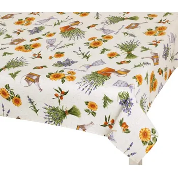 ubrus Bellatex Ubrus EMA Levandule fialová, žlutá 120x160 cm